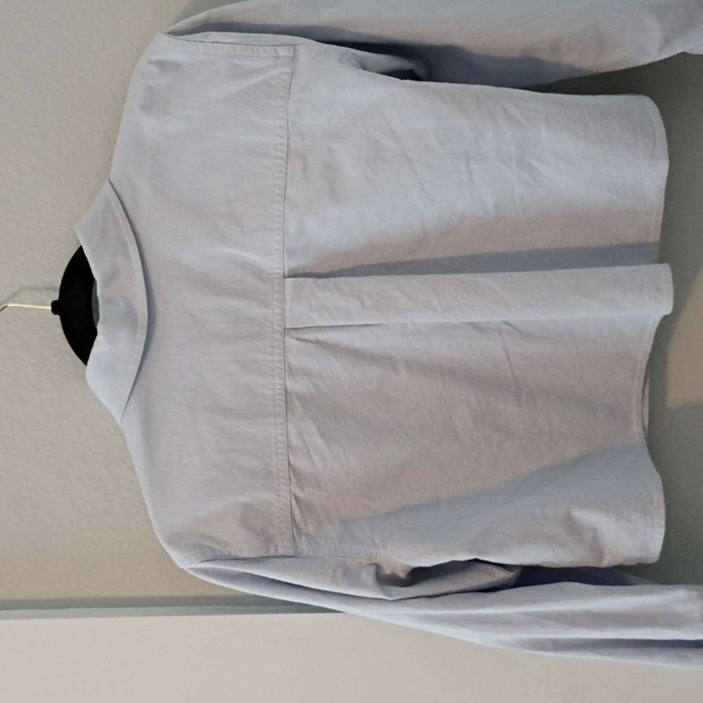 Cropped Light Blue Button Down - image 2